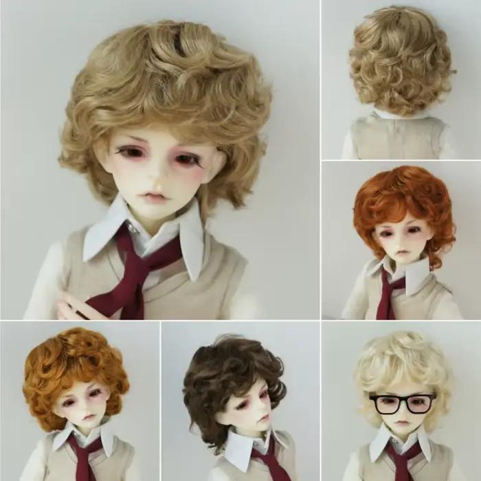 JD219 1/12 1/8 1/6 1/4 1/3 YOSD MSD SD DOD QBaby mode unisexe Cupidon bouclés BJD perruque 6-7 pouce