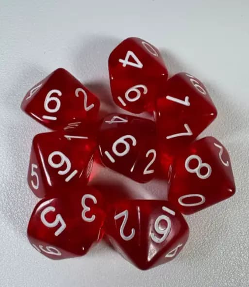 7 pièces/ensemble de dés numérotés à 10 faces de 1 à 10, jeu de société amusant et éducatif, ensembl