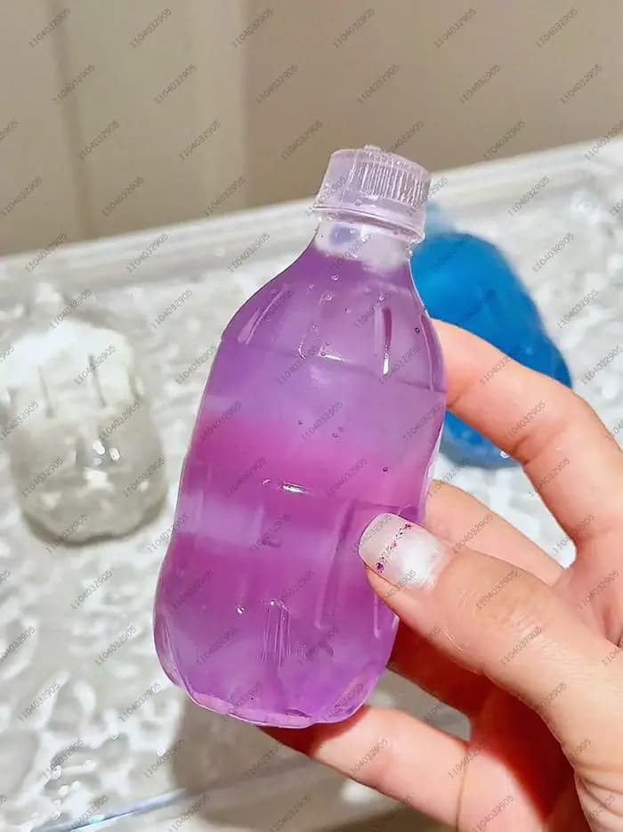 Balle anti-stress en forme de bouteille de soda, jouet sensoriel ASMR, jouet souple pour soulager le
