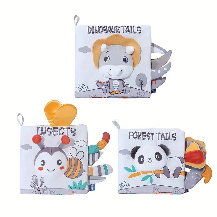 Livres doux pour bébés, jouets 3D au toucher et au toucher, livres en tissu froissé, pour bébés, enf