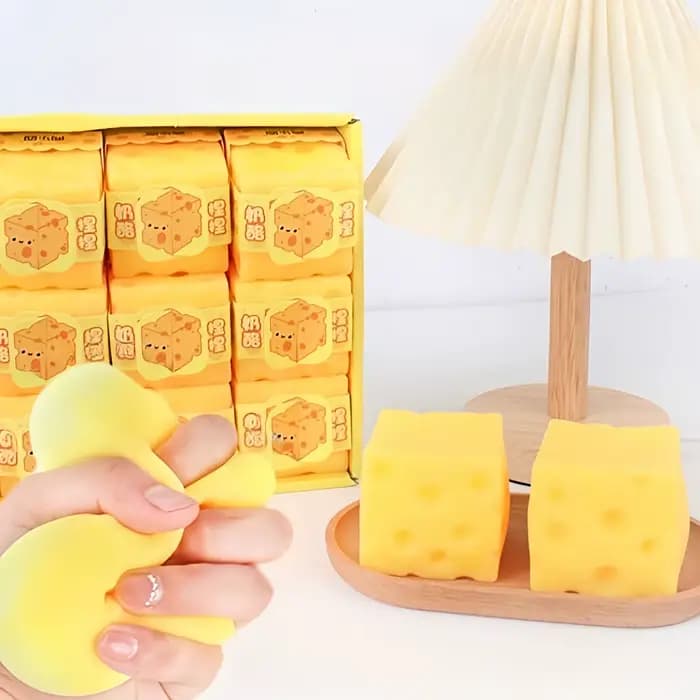 Squishy carré fromage presser jouets rebond lent pousser soulagement du Stress jouet sensoriel beurr