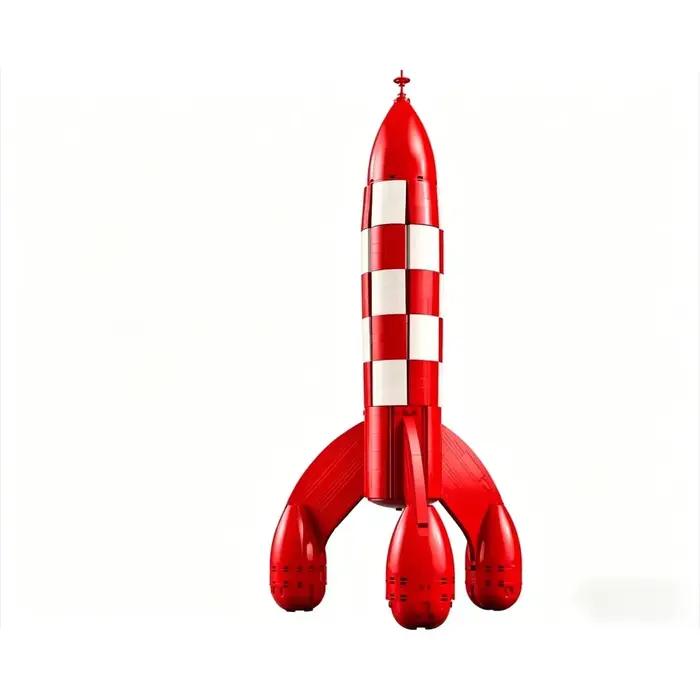1283 pièces Nouveau modèle de fusée lunaire Tintin, blocs de construction, idées créatives DIY, joue