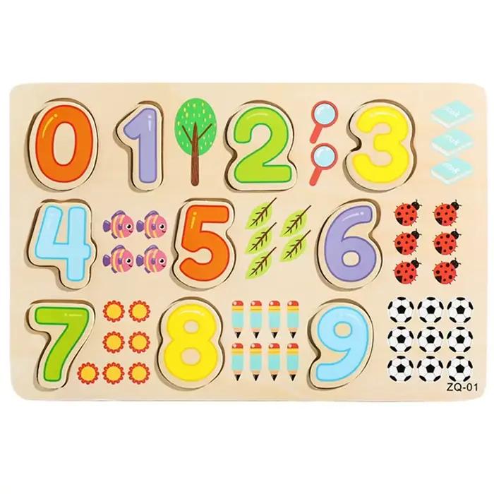 Puzzles en bois pour bébés, jouets pour enfants de 1 2 3 4 ans, voiture de Cognition animale, planch