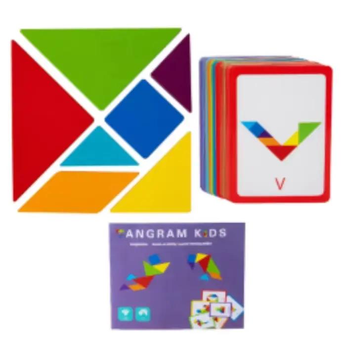 Puzzle Tangram en bois 3D, jouet éducatif Montessori, jeu de puzzle géométrique, aide pédagogique pr