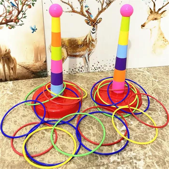 Anneau de lancer pour enfants anneau de jeu empilant jouet amusant intérieur et extérieur cercle d'i