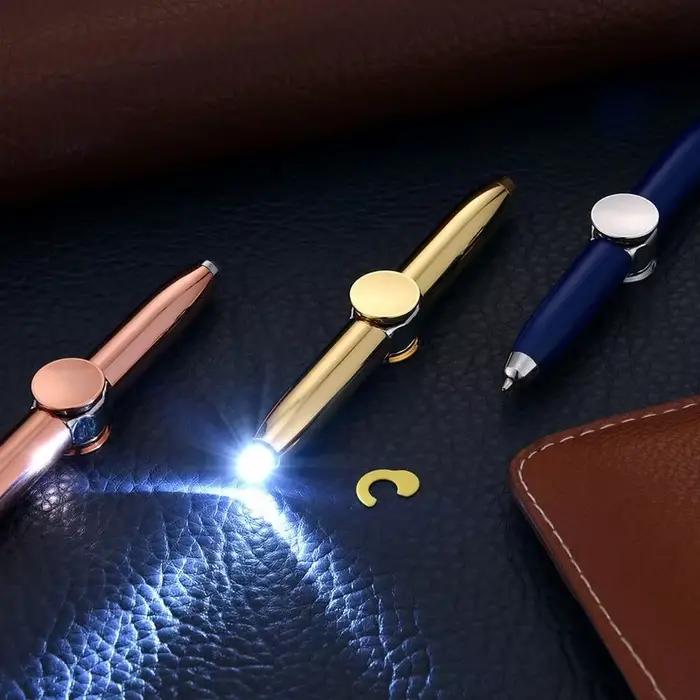 Stylos gyroscopiques lumineux à décompression multifonctionnelle, rotation des doigts, jouet Fidgets