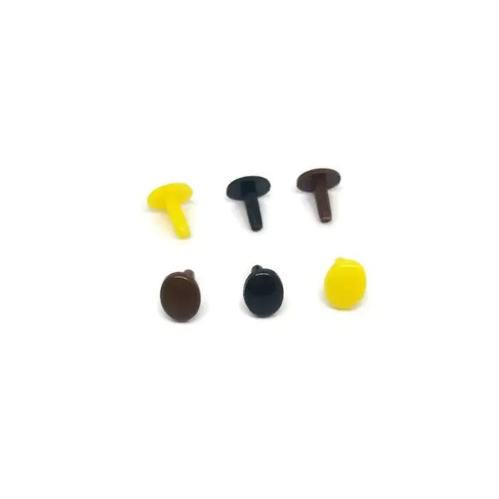 Yeux d'animal ovales en plastique, jaune/marron/noir, 20 pièces, ours en peluche artisanal, jouet au