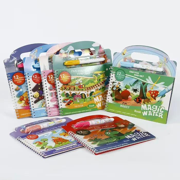 Livre de peinture à l'eau magique, jouets d'éducation précoce pour tout-petits, livre de coloriage d