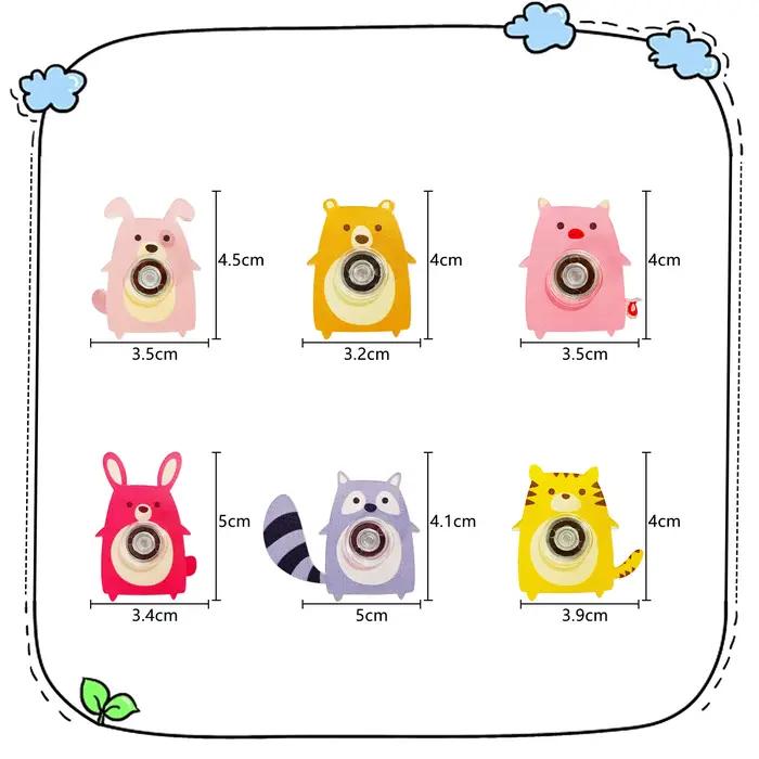 Jouet gyroscopique créatif en acrylique, 6 pièces, Animal chat chien renard Fidget Spinners, jouets