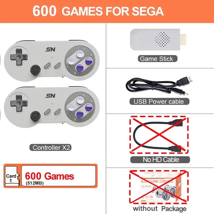 Console pour Consoles de jeux vidéo Super Ninten, bâton de jeu 16 bits, 5000 jeux de Joystick rétro