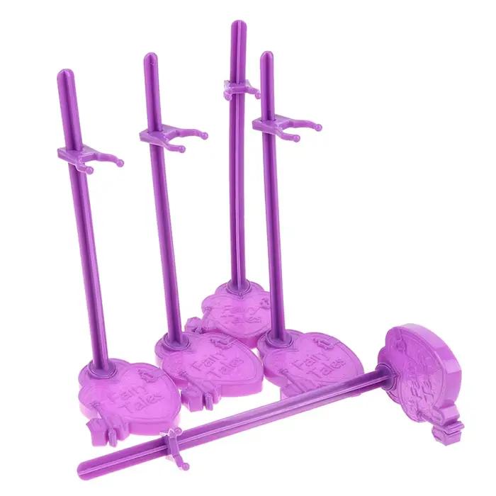 Présentoir de poupée à taille, 5 pièces/lot, modèle de Support violet, jouets, accessoires de modèle