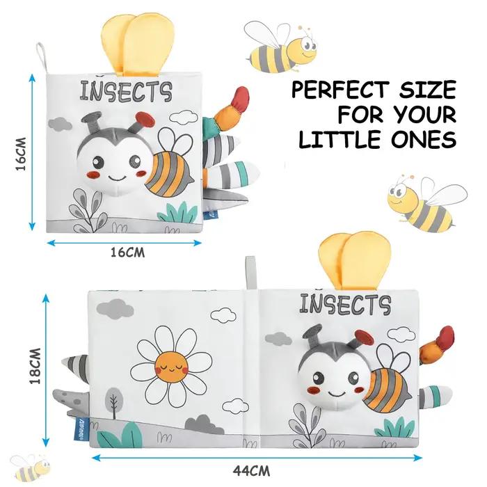 Livres doux pour bébés, jouets 3D au toucher et au toucher, livres en tissu froissé, pour bébés, enf
