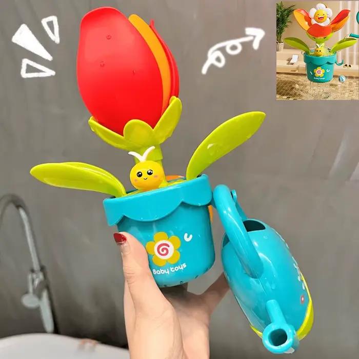 Jouet de bain pour bébé en forme de canard/fleur, jeu d'eau dans le Lion, roue à eau, pour enfants,