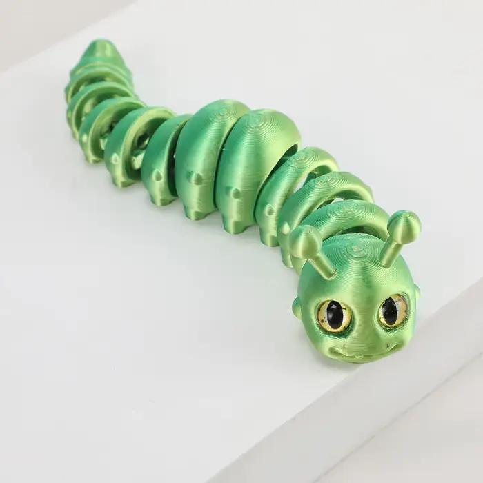 Nouveau jouet chenille imprimé en 3D avec articulations entièrement articulées, jouet de dessin anim