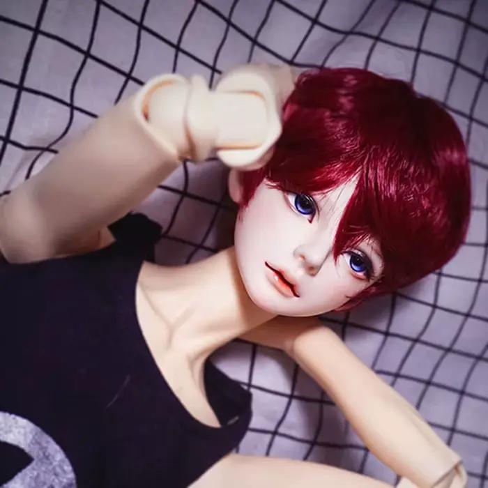 Perruque Bjd Style Cool 1/3 1/4 1/6 1/8, cheveux courts haute température MSD SD pour poupée BJD