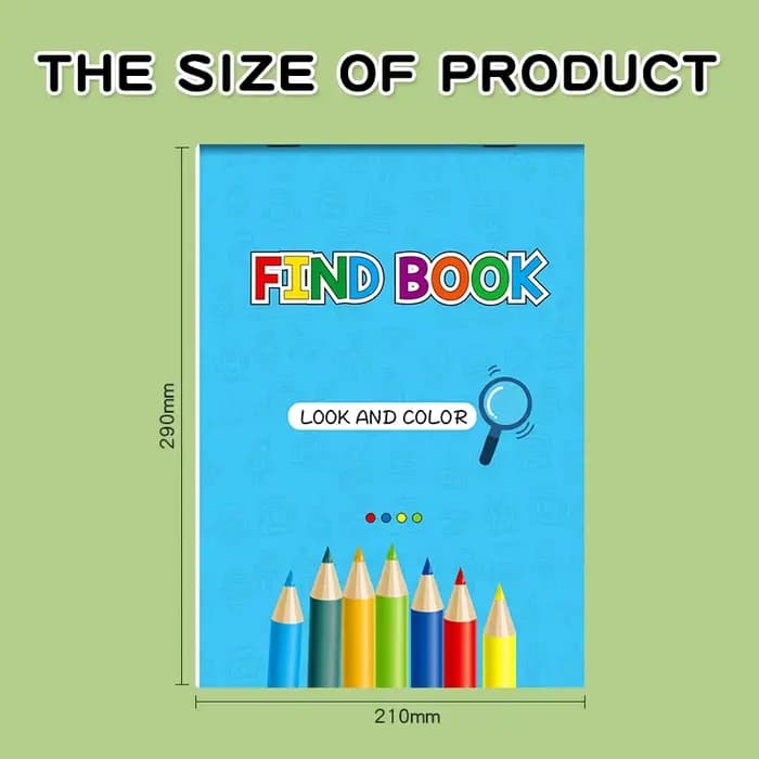 1 livre : Trouvez les objets cachés | Livre de coloriage Look & Find de 32 pages, exercices de con