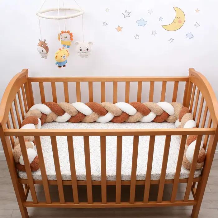Protecteur de lit bébé 3M, coussin tressé pour lit bébé, décoration de chambre pour garçon et fille,