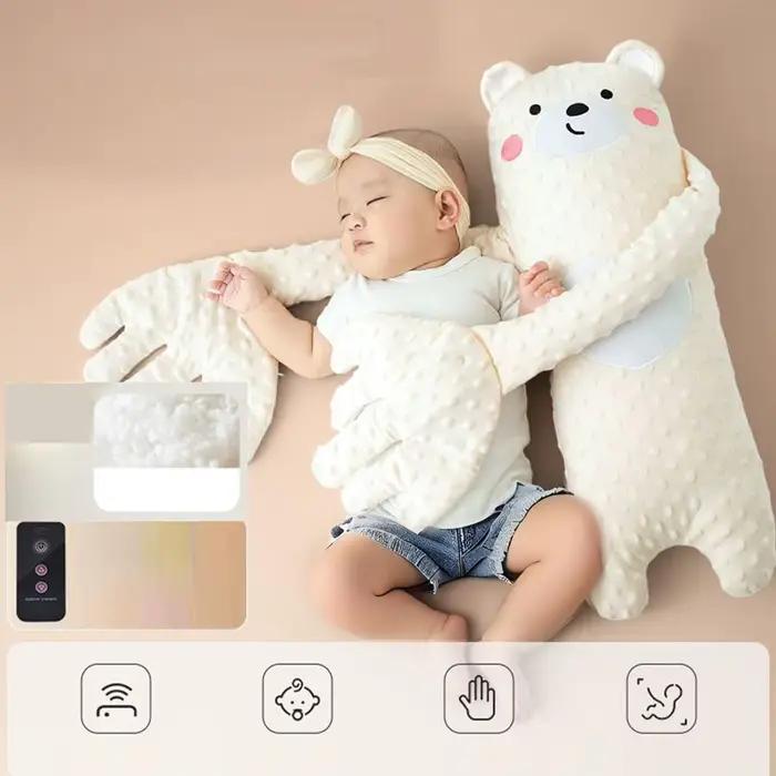 Coussin de Sommeil Électrique pour Bébé avec Télécommande, Jouet Apaisant Anti-Surprise pour Tout-Pe