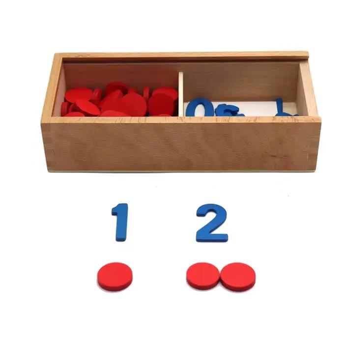 Cartes cognitives Montessori en bois pour enfants, jeu de comptage des nombres, jouets éducatifs pou