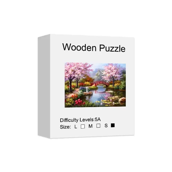 Puzzle en bois pour adultes, puzzle paysage de cerisier, cadeaux de vacances spéciaux pour amis, fam