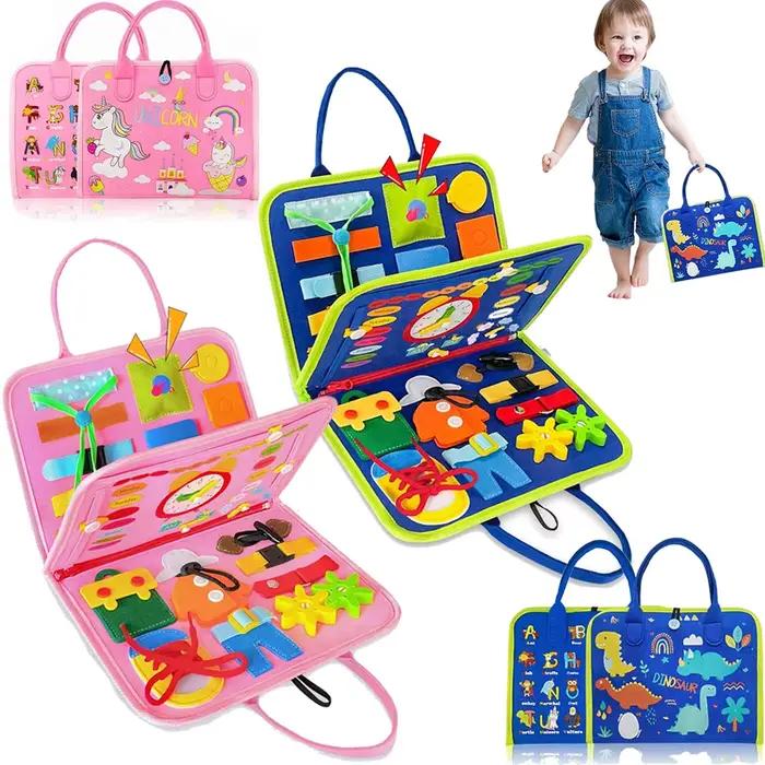 Planche occupée Montessori, jouets pour tout-petits, livre sensoriel préscolaire, éducation précoce,