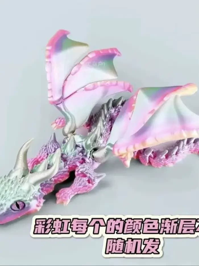Dragon volant Bigfoot avec pierres précieuses imprimées en 3D, modèle d'ailes, jouet d'action animal
