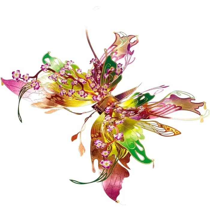 Microworld-Puzzle en métal 3D pour filles, kits de construction de modèles de papillon de bénédictio