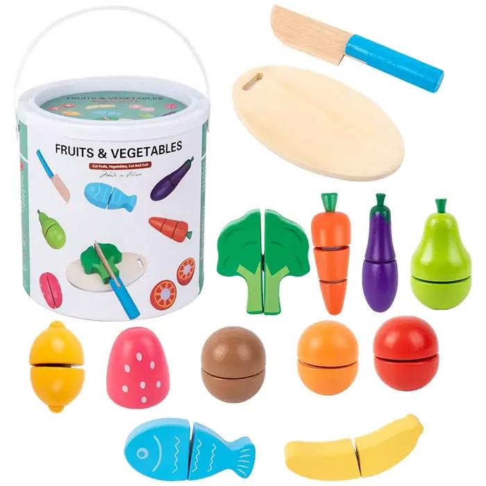 Jouet de Simulation de cuisine, jeu classique en bois, jouet éducatif Montessori pour enfants, cadea