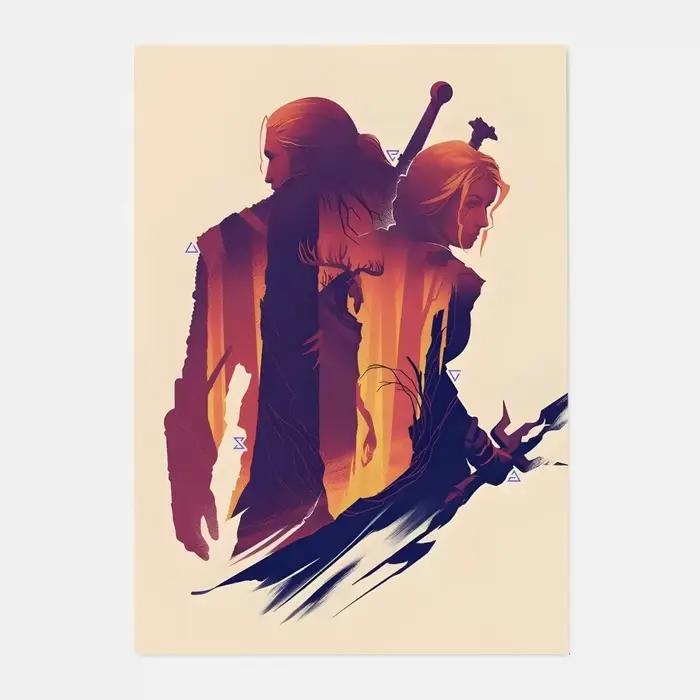 Affiche du jeu W-Witcher 3 Wild Hunt 2025, peinture sur toile HD, décoration pour la maison, le salo