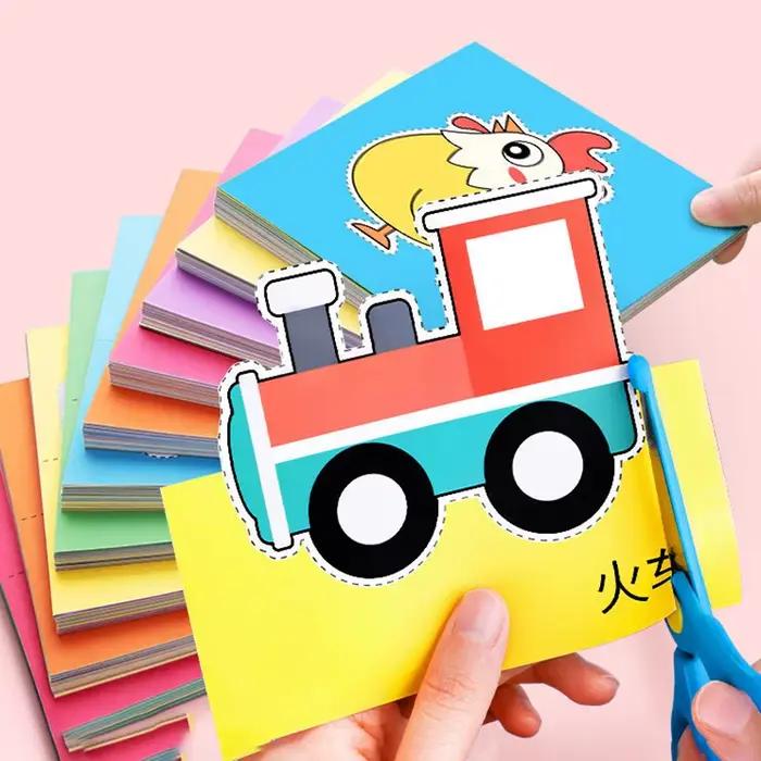 96 pièces ensemble de découpe de papier amusant, découpe de papier, art du papier, livre de découpe