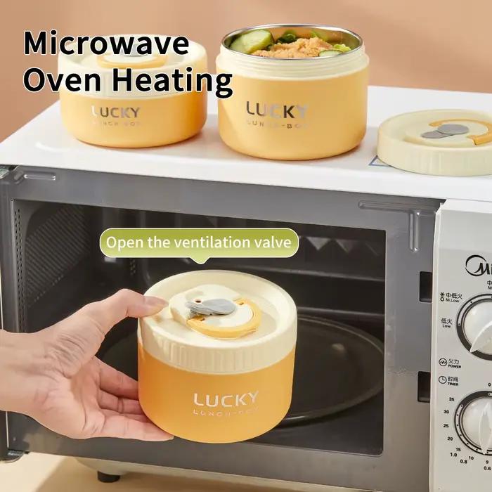 WORTHBUY Boîte à lunch thermique scellée portable pour enfants, empilable, micro-ondes, boîte à bent