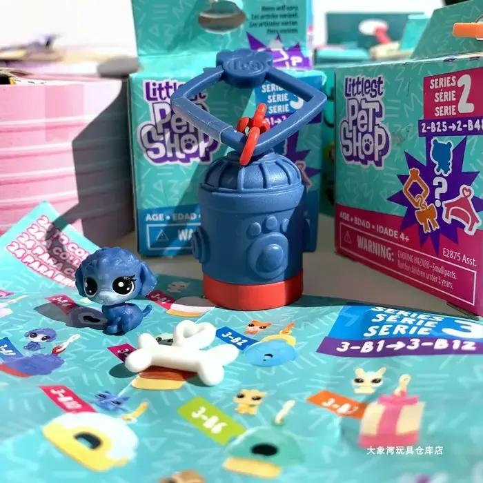 Hasbro Littlest Pet Shop LPS boîte aveugle jouet mignon grands yeux chat chien lapin modèle pendenti