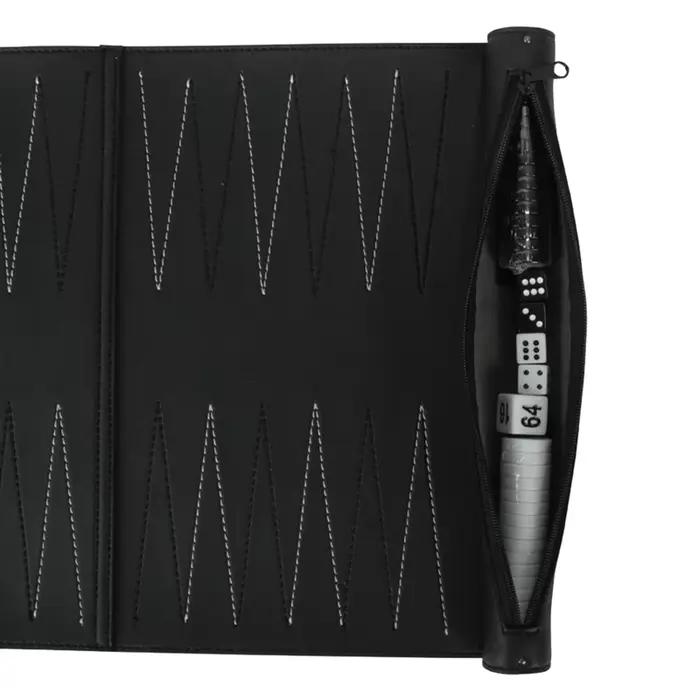 MACH-Roll Up Backgammon ensembles ensemble de jeu de société de voyage Portable pour adultes et enfa