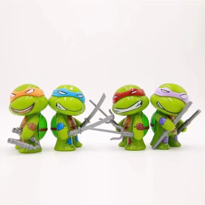 Figurine tortue ninja TMNT, 4 pièces, avec articulations mobiles, anniversaire pour enfants, noël, n
