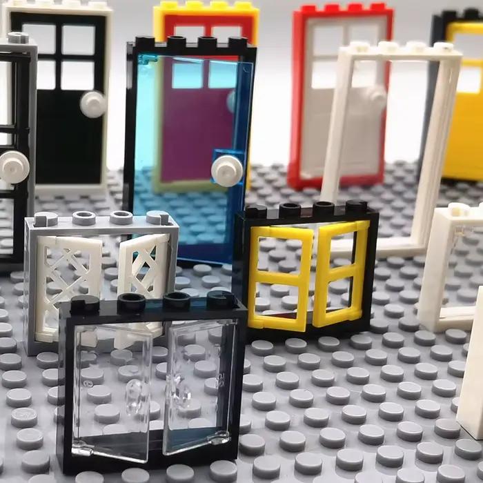 MOC maison portes fenêtres blocs de construction pièces ville amis blocs jouets compatibles blocs cl