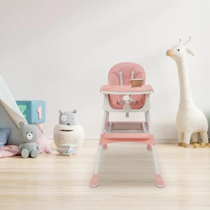 Chaise haute 2-en-1 pour bébé et enfant, avec repose-pieds, chaise haute combinée, siège haute pour