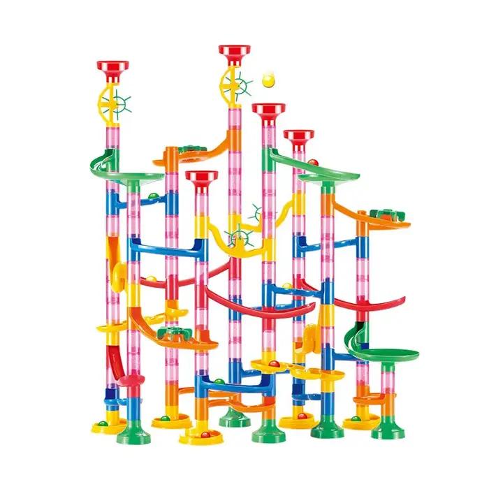 Blocs de construction de piste de course en marbre pour enfants, labyrinthe 3D, rouleau de balle, jo