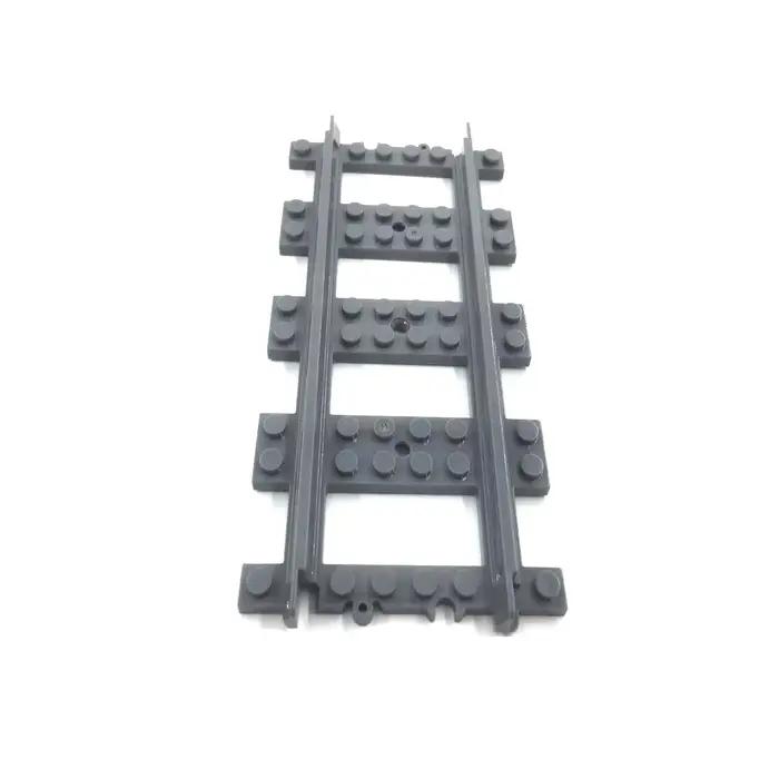50 pièces/lot Trains urbains Train Rail Rails droits blocs de construction techniques ensemble briqu