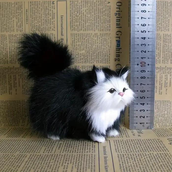 Jouet en peluche chat réaliste - Animal en peluche réaliste ultra doux | Cadeau de Noël d'annivers
