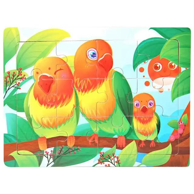 Nouveaux puzzles en bois de 30 pièces, animaux de dessin animé, trafic, tangram, puzzle 3D en bois,
