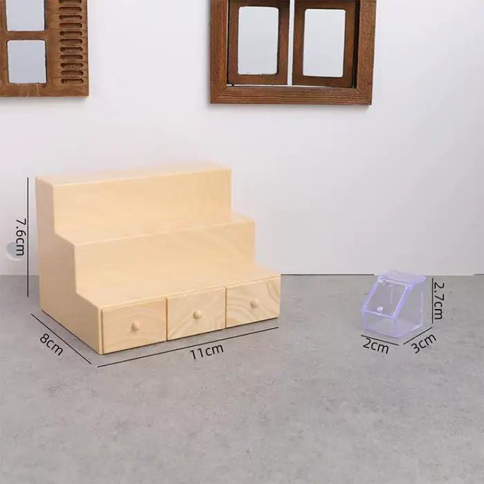 Mini ensemble de décoration de scène de supermarché pour maison de poupée, comprend un support de ra