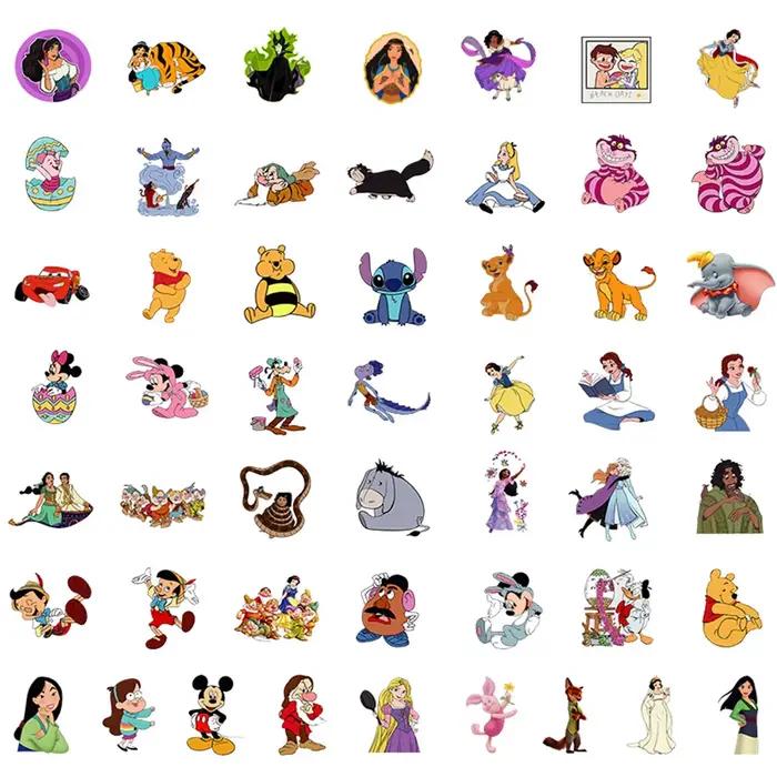 10/30/50/100/200 pièces Disney mignon mélange dessin animé Micky princesse autocollants ordinateur p