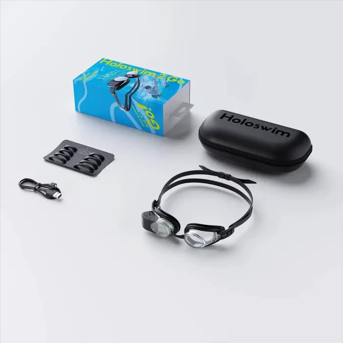 Lunettes de natation intelligentes Holoswim 2 GO | Anti-buée, protection UV | Étanche | pour l