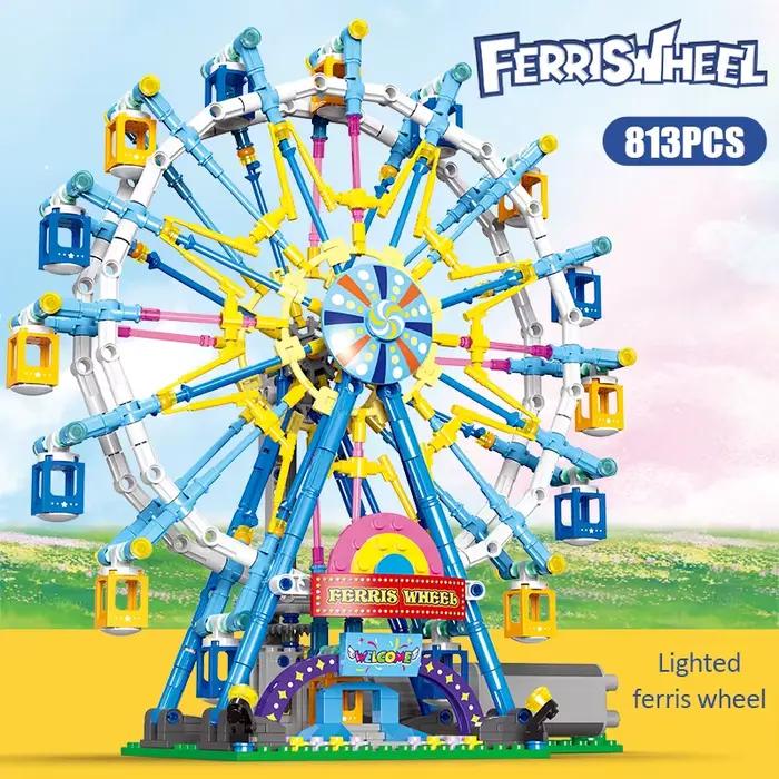 ZKZC City Friends MOC blocs de construction de grande roue rotative briques électriques avec jouets
