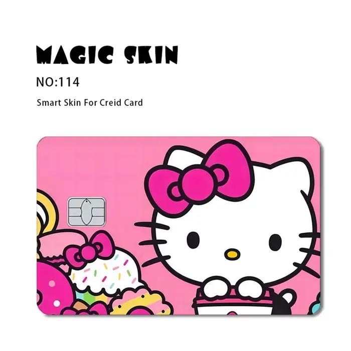 Sanurgente Hello Kitty My Melody Poker Sticker, Film Tape Skin for Credit Card Debit Card, Kt Cat, W