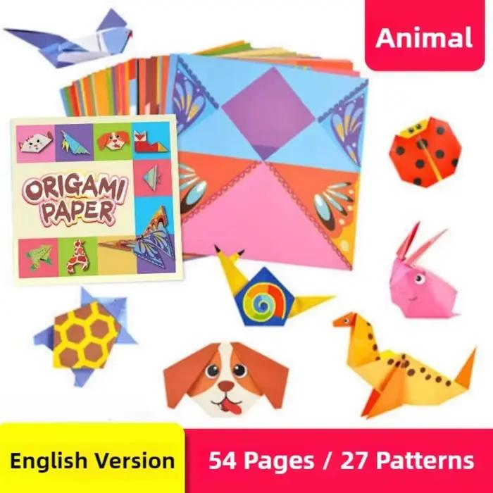 54 Pages Montessori jouets bricolage enfants artisanat jouet 3D dessin animé Animal Origami artisana