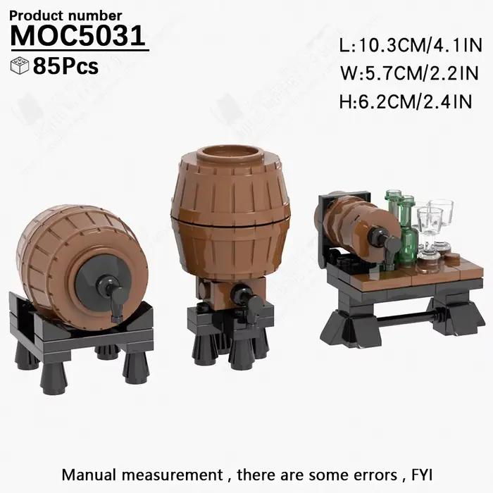 MOOXI Military Series Medieval Architecture House Battle Model MOC Bricks DIY Assembled Building Blo