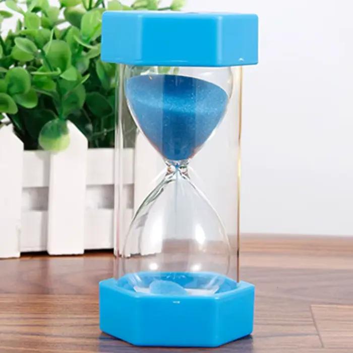 Sablier de 5/10/30 minutes, minuterie de sable, verre d'heure coloré pour enfants, horloge de sable