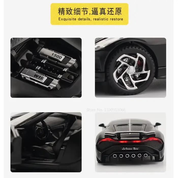 1:32 alliage échelle modèle de voiture jouets Bugatti La Voiture Noire alliage moulé sous pression S