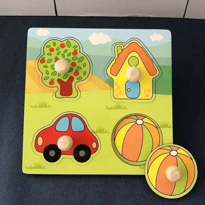 Jouets en bois Montessori pour bébés de 1, 2 ou 3 ans, cadeau pour garçon et fille, jeux de développ